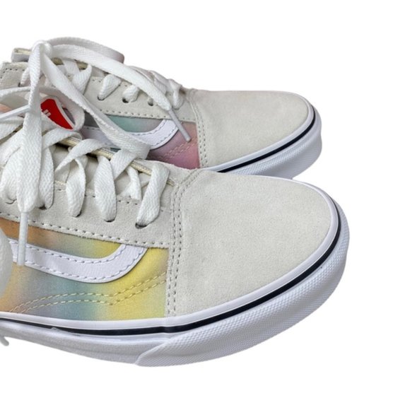 VANS Old Skool Low Top Beige Multi Canvas Suede Women Size Sneakers VN0A4U3BWGQ - Picture 9 of 10